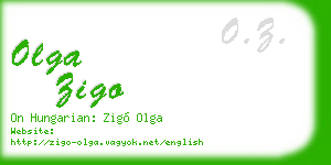 olga zigo business card