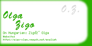olga zigo business card